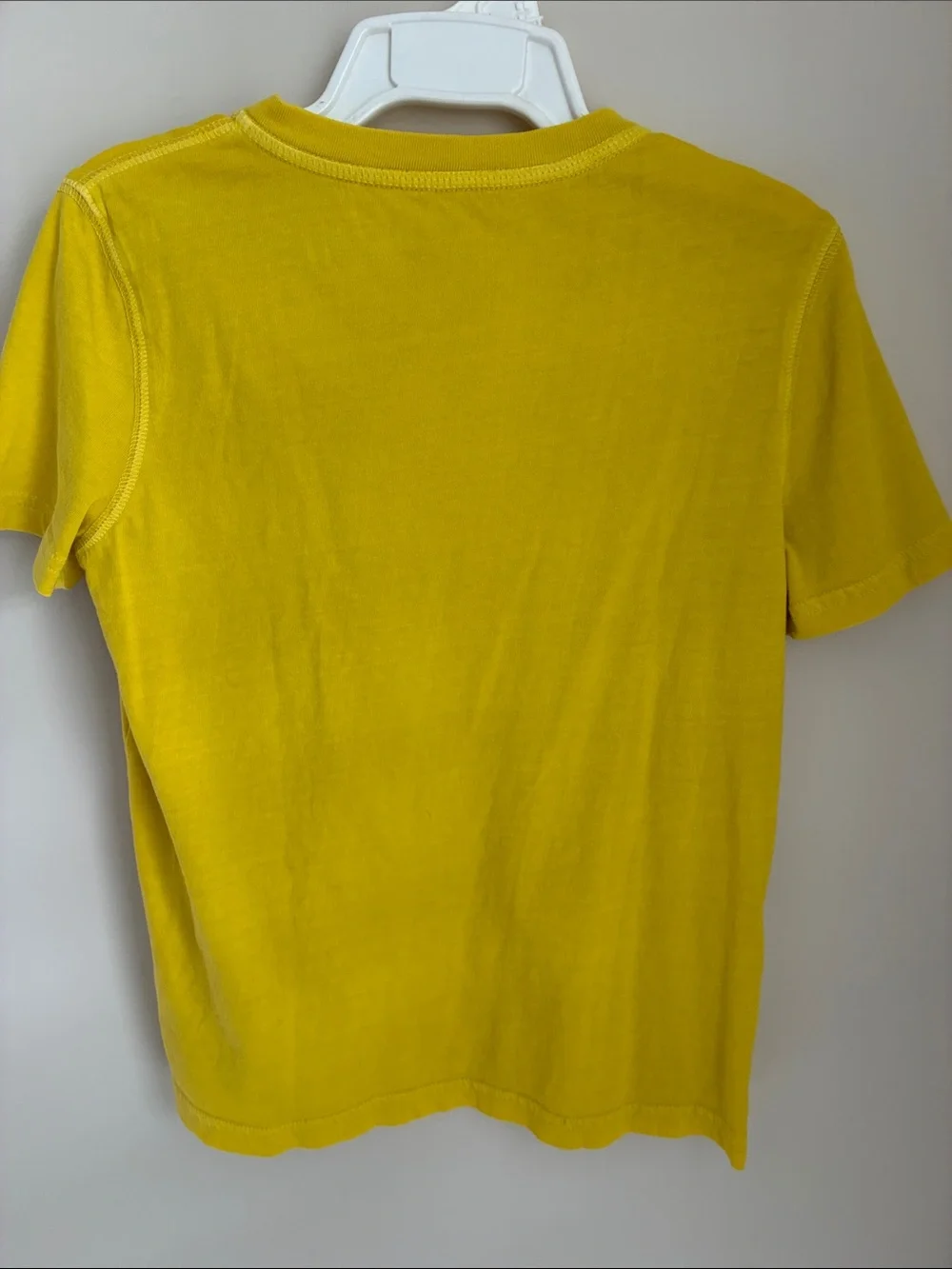 GAP Bright Yellow Short Sleeve Henley Tee